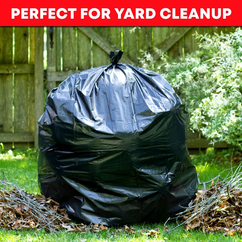 Tasker 65 Gallon Trash Bags for Toter, (Value-Pack 32 Count w/Ties) Extra Large 64 Gallon Heavy Duty, 60 Gal Trash Bags Outdoor Garbage Can Liner for Custodians - Image 2